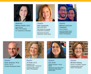 Image of the presenters for the Campaign for Grade-level Reading webinar, The First 10 Framework: Exploring Best Practices and Community Innovations.