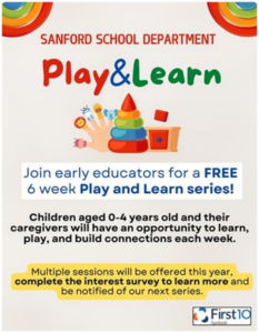 An example of a Sanford Play & Learn flyer.