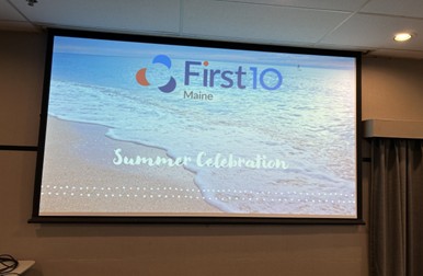 Screen with First 10 Maine Summer Celebrations written on it.