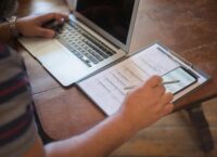 Person working on a survey
