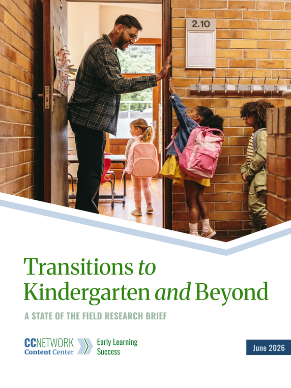 cover of CELs report, Transition to Kindergarten and Beyond